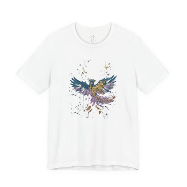 Mystical Phoenix Watercolor Jersey Tee | Artistic Unisex Design