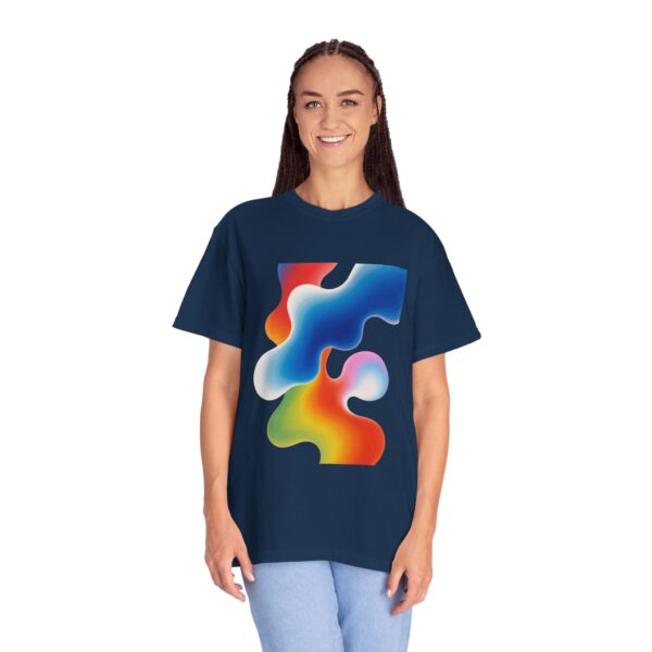 Liquid Flow Abstract Unisex Garment-Dyed Tee
