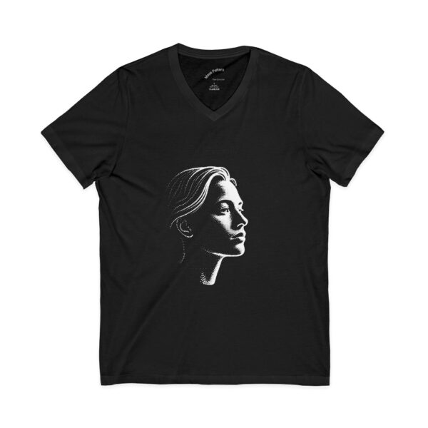 Dotwork Portrait Unisex V-Neck Graphic Tee